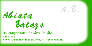 abiata balazs business card