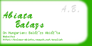 abiata balazs business card